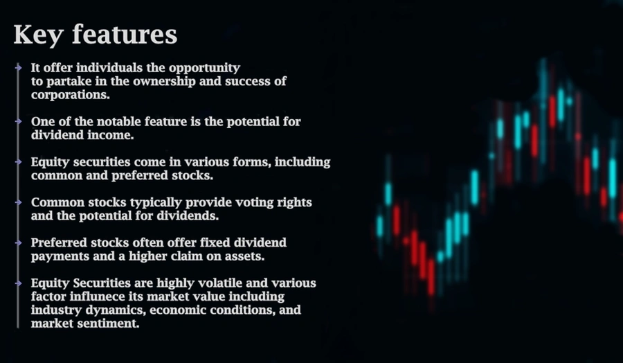 key features of equity securities